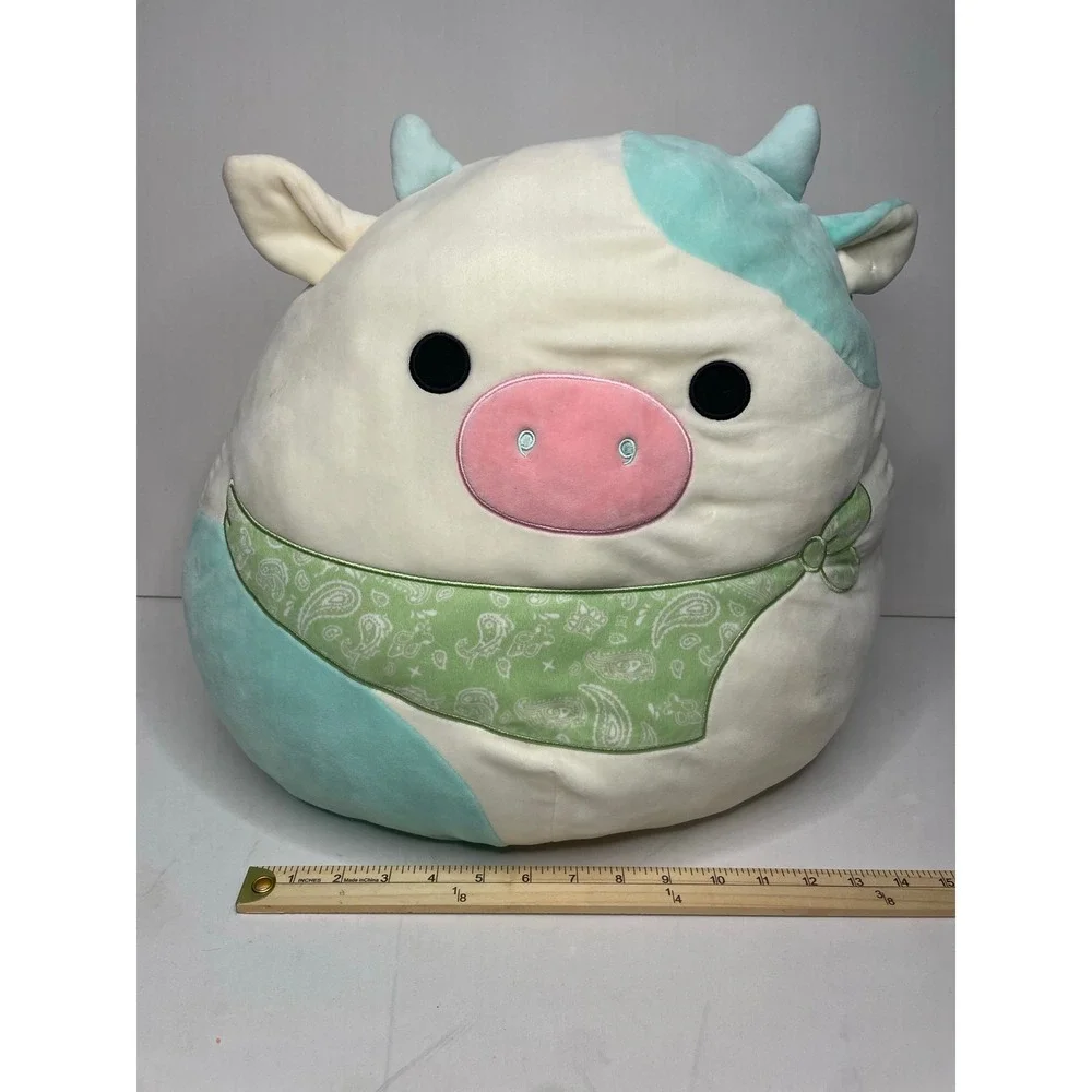 Squishmallow‎ Belana Cow with Green Bandana 16